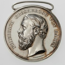 1857-60 Friedrich I Civil Mérite Médaille En Argent, 41 MM, 34.5 Grammes - $420.76