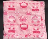 S L Home Fashions Baby Blanket Crown Princess Pink Velour Plush - $17.99