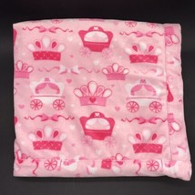 S L Home Fashions Baby Blanket Crown Princess Pink Velour Plush - £14.15 GBP
