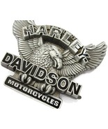 2007 Eagle Harley Davidson Motorcycles Belt Buckle Silver Tone &amp; Black - £58.04 GBP