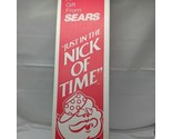 1989 A Gift From Sears &quot;Just In The Nick Of Time&quot; Christmas Wrapping Pap... - £66.32 GBP