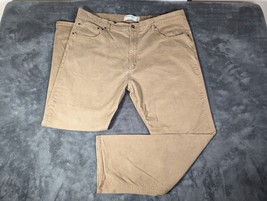 Wrangler Straight Fit Flex Pants Men&#39;s Beige Khaki Stretch Size 40x30 - £12.39 GBP