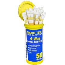 Poolmaster Smart Test 4-Way Combo Pool And Spa Test Strips, 50 Count - £15.81 GBP