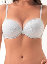 Bra Lace Super Push Up Plus 2 Sizes Underwire Lormar Double Lace - £15.16 GBP+