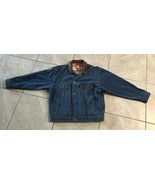 Marlboro Country Store Jacket Mens XL Blue Denim Leather Collar Trucker - $779.75 MXN