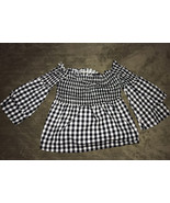 Belle Sky Off Shoulder Bell Smocked Top Large - $21.80 CAD