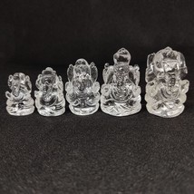 Crystal Quartz Ganesh Statue - Spiritual Blessing Healing Figurine - Size Variat - £14.13 GBP+