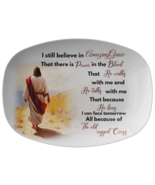 Easter Tableware Religious Cross Platter, Table Decor, Host Gift, Easter... - $72.48 CAD