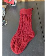 18&quot; red knitted Christmas stocking - €8,52 EUR