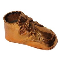 Vintage Copper Colored Bronze Baby Shoe Bootie Mid Century 1 ONLY 4.5&quot; L... - £7.85 GBP