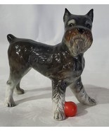 Goebel Schnauzer With Ball 4&quot; x 4&quot; Figure Figurine Dog - £55.06 GBP