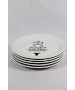 Porcelaine De Paris Set of 4 White Round Plates Bullfighter Pattern 9.5&quot; - £24.73 GBP