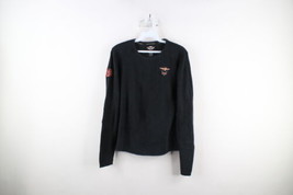 Vtg Y2K 2003 Harley Davidson Womens Large Faded Ribbed Knit Long Sleeve Sweater - £57.40 GBP