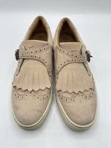 FRYE Women Gemma Kiltie Blush Nubuck Leather Slip-On Sneakers Loafers 7.... - $0.97