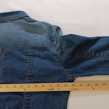 Nina Leonard RN#115070 Women's Cotton Blend Blue Denim Jacket Pockets Sz Medium image 13