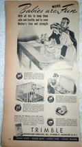 Trimble Nurseryland Furniture 1940s Magazine Print Advertisements Art - £4.69 GBP