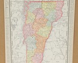 Vermont &amp; Massachusetts Rand McNally 1898 Atlas of the World 14&quot; x 11&quot; - £15.53 GBP