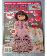 Crochet World Magazine February 1990 Doll Clothes Afghans Sweaters etc - £6.19 GBP