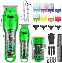 Dsp® Hair Clipper, Trimmer, Beard Shaver Kit For Men Professional Barber, Green - $116.96