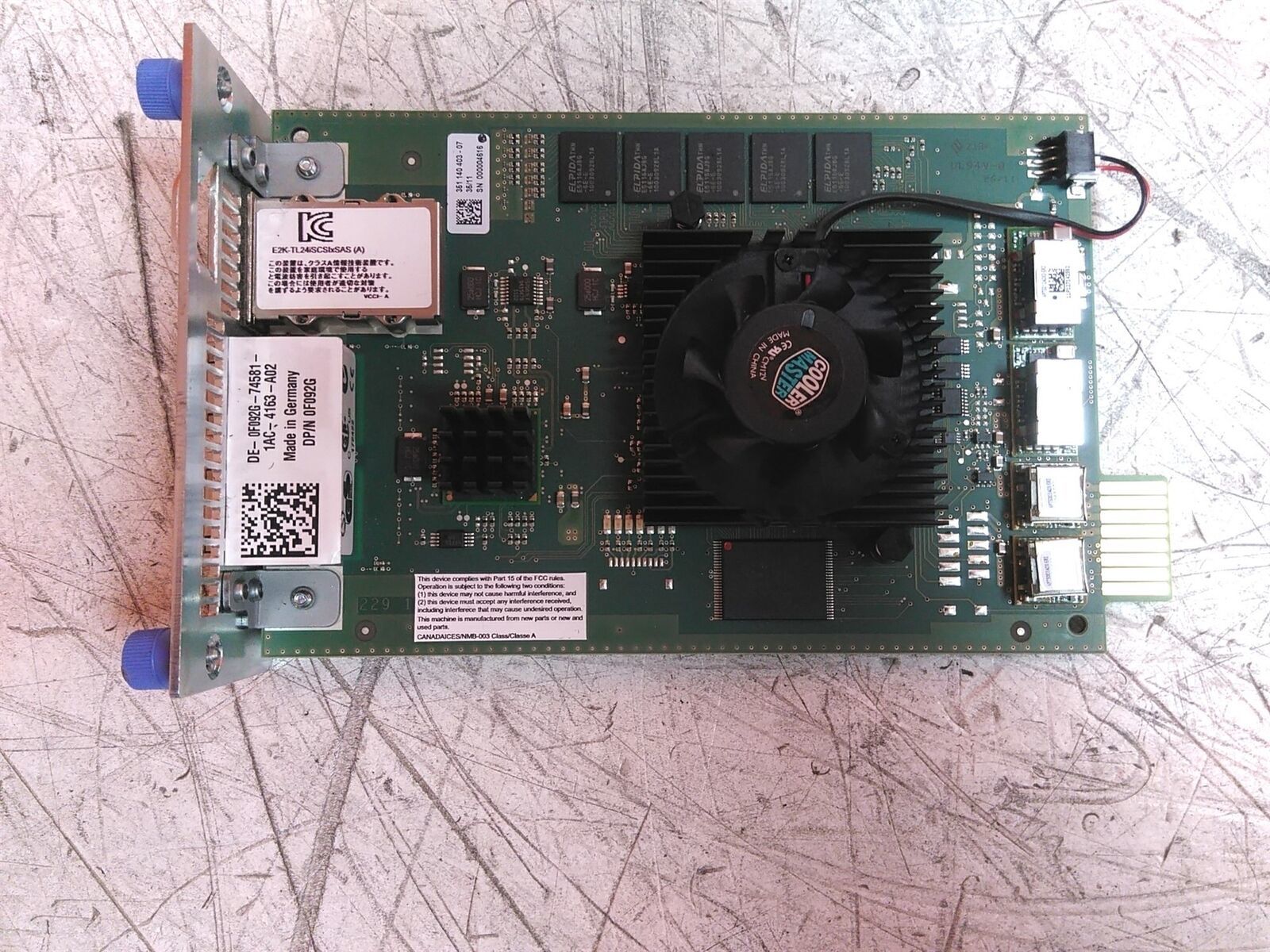 Power Tested Only Dell F092G PowerVault TL2000 ISCSI to SAS Controller A... - $58.48