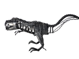 Scrap Metal Dinosaur Sculpture Steel Nuts Bolts Chain Welded Art Recycled  - £33.58 GBP