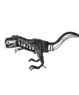 Scrap Metal Dinosaur Sculpture Steel Nuts Bolts Chain Welded Art Recycled - $57.65 CAD