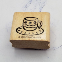 Stampin Up Coffee Espresso Cup Wood Mounted Rubber Stamp - $5.93