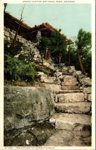 Hermit&#39;s Rest Stairs Canyon Arizona AZ Fred Harvey Phostint UNP Postcard L9 - $3.15