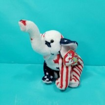 Ty Beanie Baby Righty 2000 Red White &amp; Blue Elephant 6&quot; NEW Plush Stuffe... - $14.84