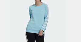 Adidas HM1934 3-Stripe Fleece Sweatshirt Bliss Blue ( S ) - £85.61 GBP