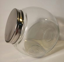 Tilted Glass Candy Jar with Lid 7&quot; Tall - £9.48 GBP