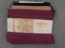 Warners Blissful Benefits 3 Pack Micro HI-CUT Panties Sz Xxxl 10 Pink Tan Black - £10.38 GBP