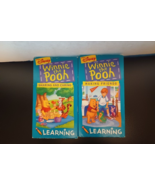 Disney Winnie the Pooh Learning Making Friends Sharing &amp; Caring 2 VHS Ta... - £18.28 GBP