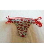 Rue 21 Women&#39;s Thong Panties MEDIUM W Strappy Sides Sweet Cherries Gray ... - $15.06 CAD