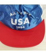 Trucker Hat Mesh Adjustable Snap Back Red White Blue All The Way USA 198... - $4.80