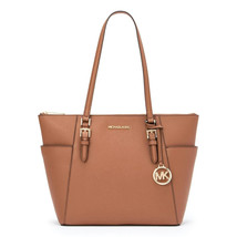 Michael Kors Charlotte Large Tote Brown Saffiano Leather 35TOGCFT7L NWT $448 FS - £97.08 GBP