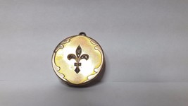 antique Gold plated Photo  locket - pendant- KJ 1900s - $75.79