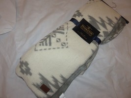 NEW Pendleton Sherpa Fleece Aztec Southwest Throw blanket Grey Cream NWT  - £46.72 GBP