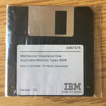 IBM Monitor Installation Disk 1.01 Software 3.5&quot; DS/HD floppy disk - $7.06