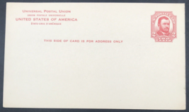 US Postal Stationery Scott #UX25 Grant Red Postal Card 2 Cent Postcard - $7.69