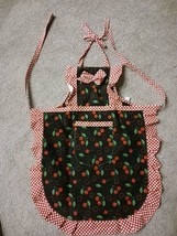 Lucky Goose Apron Baking Cooking Painting Kids One Size Cherry Design Bo... - $12.86