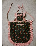 Lucky Goose Apron Baking Cooking Painting Kids One Size Cherry Design Bo... - $17.64 CAD