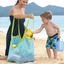 Kids Sand Away Protable Mesh Bag Children Beach Toys Clothes Towel Bag Baby Toy  - £12.39 GBP