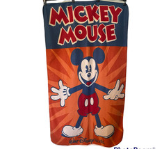 Mickey Mouse Throw Disney Parks Walt Disney Orange Fleece Blanket 38&quot; x 62&quot; - £8.76 GBP