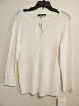 Ellen Tracy Womens Sweater Size large L  1Cream Pullover Soft Light - $31.68