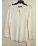 Ellen Tracy Womens Sweater Size large L  1Cream Pullover Soft Light - £24.91 GBP