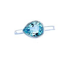 Natural Aquamarine Ring 6.5 14k W Gold 1.37 TCW Certified $1,950 221337 - £933.60 GBP