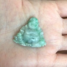 Happy Laughing Buddha Natural Real Green Jade (Pendant) - £146.15 GBP