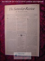 SATURDAY REVIEW November 9 1929 J. W. Cunliffe James R. Angell Abel Chevalley - £11.27 GBP
