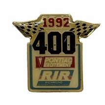 1992 Pontiac 400 Richmond Raceway Virginia NASCAR Race Racing Enamel Hat Pin - £7.81 GBP
